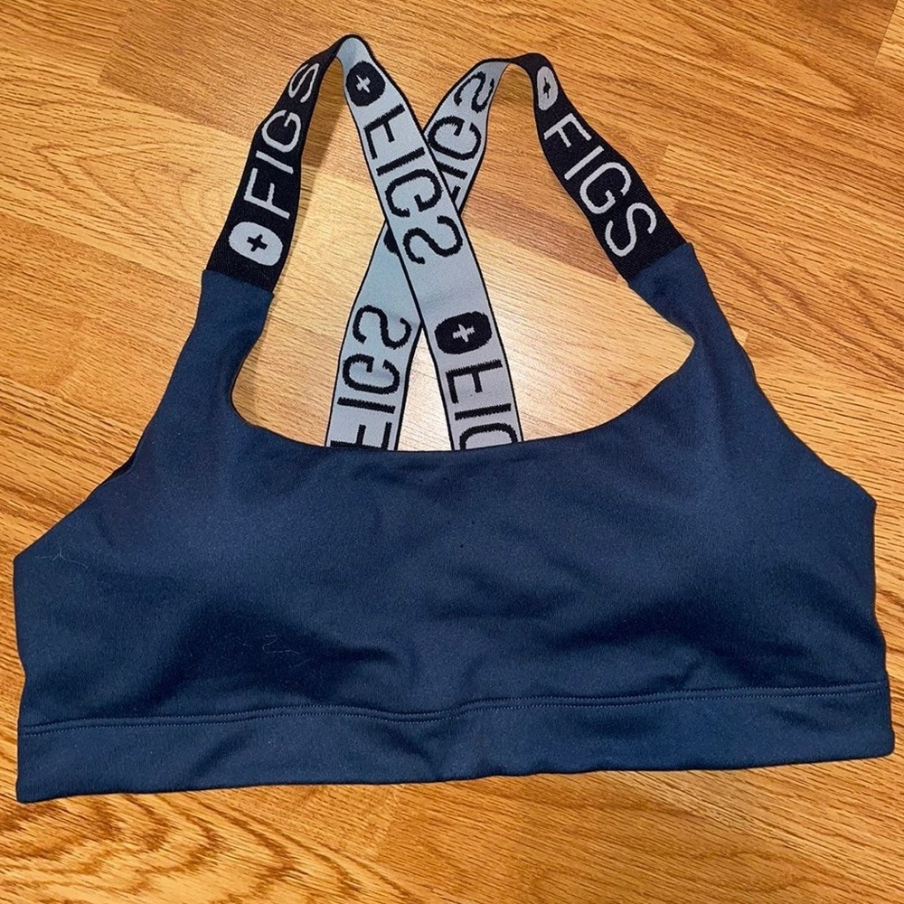NWOT Figs Sports Bra in Dark Harbour